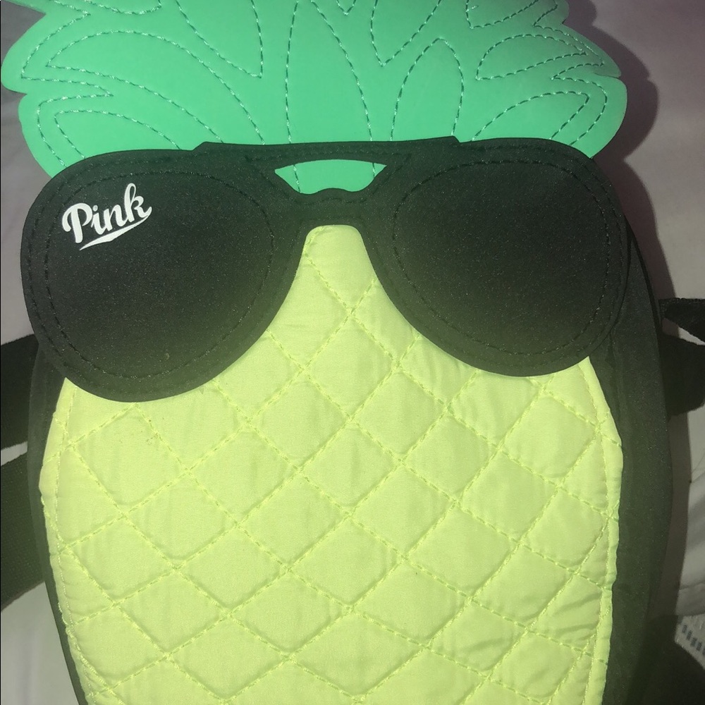 VictoriaSecret Pink pinapple cooler bag with strap